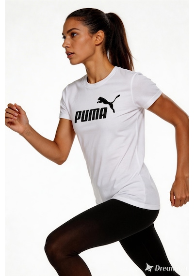 Puma Essentials No.1 Logo Kadın Spor Tişört Beyaz