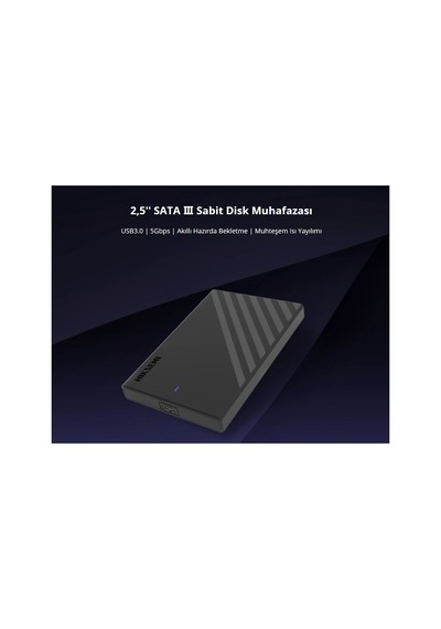 Hıksemı Hs-hub-mhb201 Usb3.0 25&quot Disk Kutusu. Ssd Ve Hdd Destekler 5gbps Siyah Win Mac-os Linu