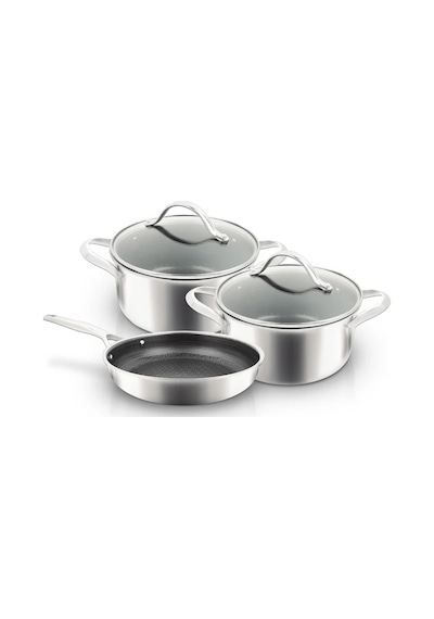 Uniqella Silver Pro Serisi Kırmızı 5 Parça Set Çelik