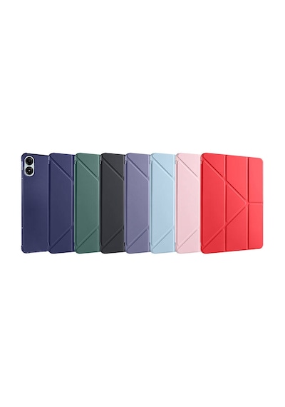 Khayra Poco Pad Kılıf Tri Folding Kalem Bölmeli Standlı Kılıf - Mor