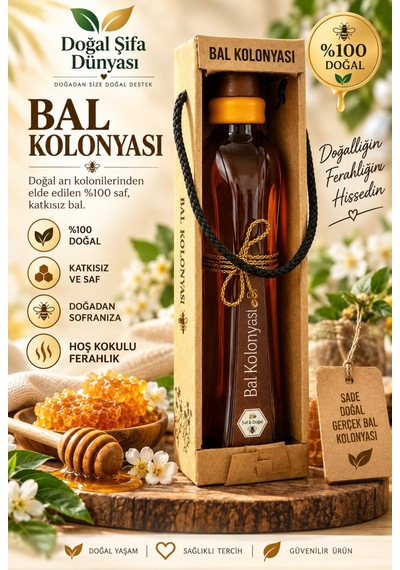 Bal Kolonyası 535 Ml Özel Şişe Ve Ambalaj