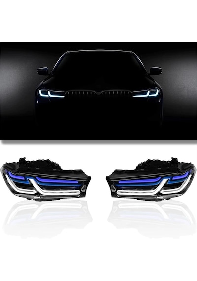 Autogp Bmw G30 Ön Far Lambası Ledli Lci Görünüm Dönüşüm Farı 2017 / 2020