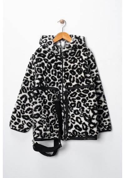 Miniğimin Cicileri Sırt Çantasına Dönüşebilen Peluş Unisex Çocuk Mont - Siyahbeyaz Siyah - Beyaz Miniğimin Cicileri Sırt Çantasına Dönüşebilen Peluş Unisex Çocuk Mont - Siyahbeyaz Siyah - Beyaz