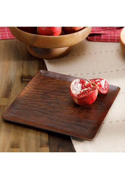 Mudo Home Wood Touch Kare Sunum 26cm Kahverengi