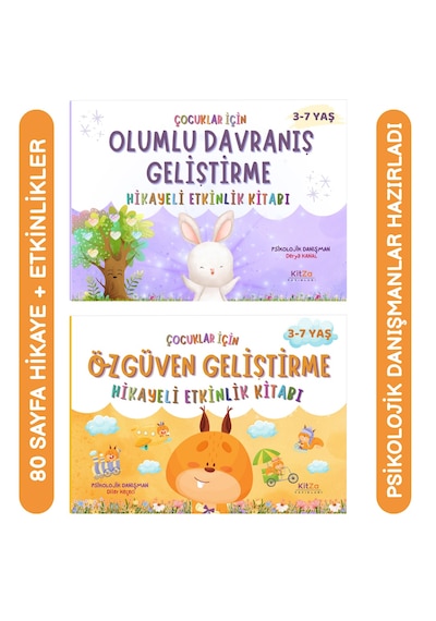 3-7 Yaş Arası Çocuklar İçin Özgüven Ve Olumlu Davranış Geliştirme Etkinlikli Hikayeler Seti 2 Kitap