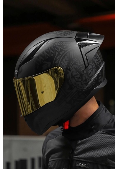 Rapid Race Takaroa Mat Siyah Kask + Spoiler Mat Siyah
