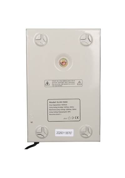 Powermaster Slım-1500 Otomatik 1500va Kombi Voltaj Regülatörü İngiliz Fişli Ve Evrensel Çoklu Soketli
