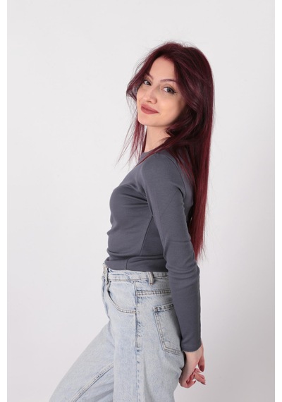 Busem W0010820 Kadın Bluz Antrasit