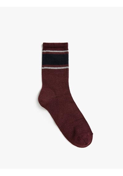 Koton Desenli Çorap Bordo Şarap 2kak81095aa 2KAK81095AA480 Bordo