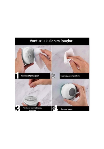 Su Geçirmez Bluetooth Hoparlör Vantuzlu Havuzda Yağmurlu Havalarda Ipx4 3w Kaliteli Ses Banyo Duş Hoparlörü S56 Beyaz