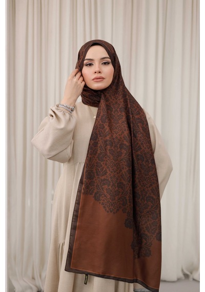 Mimiyum Nevra Desen Soft Şal Kiremit