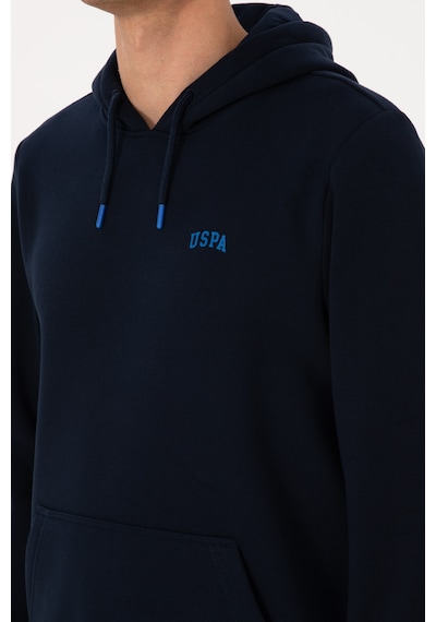 U.S. Polo Assn. Erkek Regular Fit Kapüşonlu Şardonlu Lacivert Basic Sweatshirt 50315582-VR033