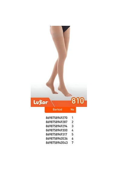 Luxvaris 810 Ccl2 Dizüstü Burnu Açık Ten Rengi Çorap No: 6