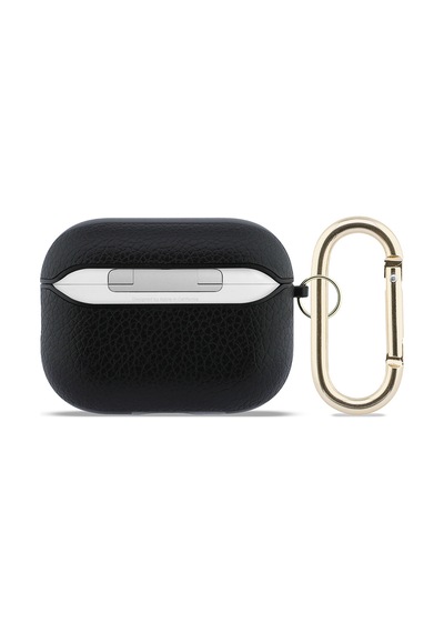 Apple Airpods Pro 3 Uyumlu Kılıf Guess Lisanslı Anahtarlıklı Pu Deri Siyah