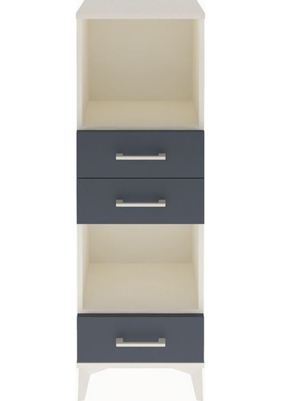 Arges Dolap 2 Raflı 3 Çekmeceli 44x30x134 Aytaşı-antrasit Aytaşı