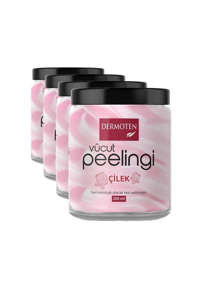 Body Scrub Çilekli Vücut Peelingi 250 Ml 4 Paketi