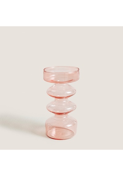 Luna Pembe Cam Vazo Küçük Boy Natural