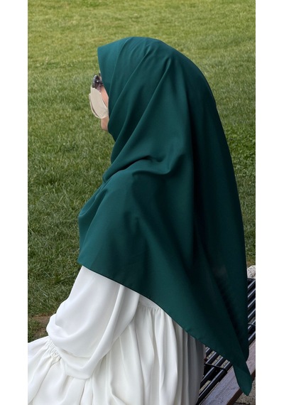 Qalortex Scarf Pamuklu Organik Modal Eşarp-zümrüt