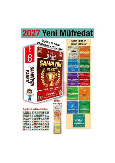 8. Sınıf Şampiyon Seti 2027 Tüm Dersler Lgs Dinamo Zoru Soru Bankası 11 Kitap