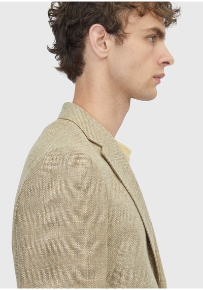 Ramsey Açık Sarı Shirt Shoulder Slim Fit Yün Karışımlı Ceket
