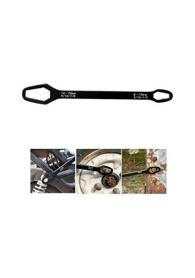 Çift Ağızlı Evrensel Kendinden Sıkma Çok Amaçlı Anahtar, İngiliz Torx Cırcır Anahtarı, 8-13/14-22 Mm