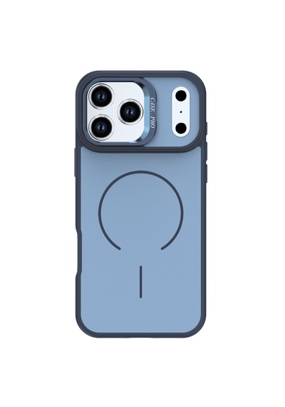 Apple Uyumlu iPhone 17 Pro Max  Flexa Magsafe Kapak Şeffaf Darbe Emici İnce Premium Kılıf Mavi