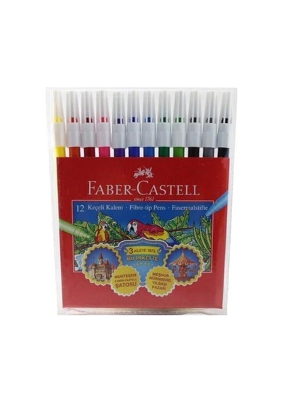 Faber 12 Renk Keçeli Boya Kalemi 000068