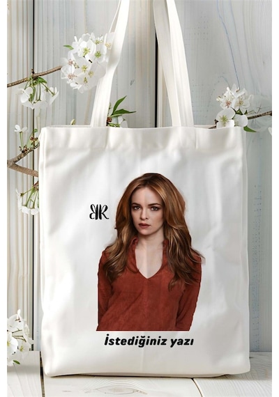 Art Hediye Katherine Heigl Baskılı Bez Çanta Kişiye Özel Model 1 Çok Renkli