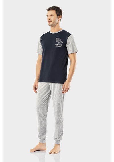 Erdem Lacivert Erkek Yazlık Pijama Takımı 2023-04 Lacivert