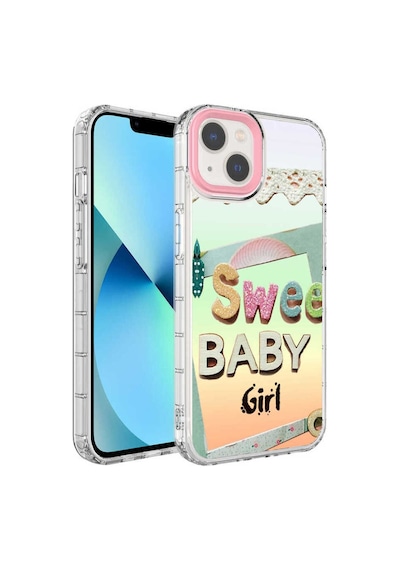 Apple iPhone Uyumlu 13 Kamera Korumalı Renkli Desenli Sert Silikon Svl Korn Kılıf no10