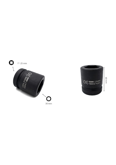 Ceta Form 30 mm 1” 6 Köşe Havalı Lokma Anahtar C82-H30