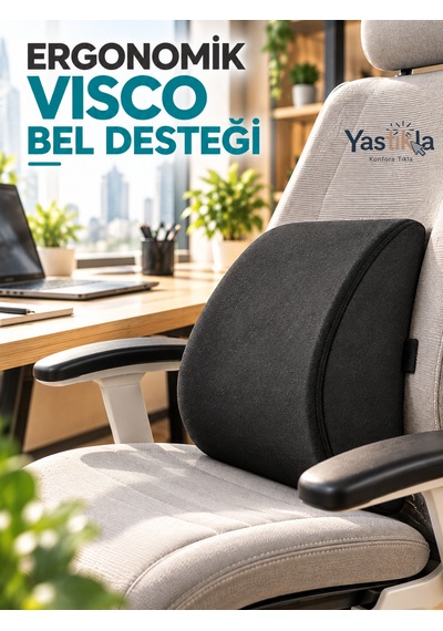Ergonomik Ortopedik Visco Bel Destek Minderi Ofis Ev Ve Araç Koltuğu İçin Bel Yastığı