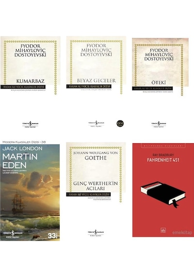 Kumarbaz + Beyaz Geceler + Otekı + Martın Eden + Genc Werther In Acıları + Fahrenheıt 451 6set
