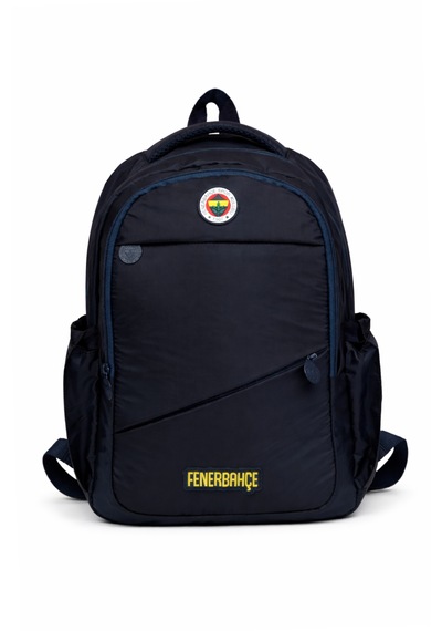 Fenerium Fenerbahçe Lisanslı Lacivert Sırt Çantası - Su İtici Kumaşlı Çapraz Cep Detaylı Laptop Bölmeli Okul Çantası