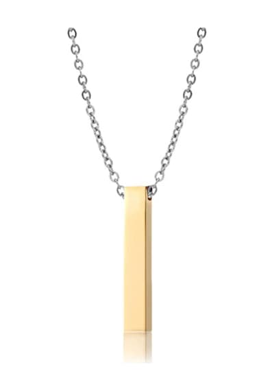 Chavin Uzun Bar Sarı Gold Çelik Erkek Beyan Kolye Zincir Ef33Sr (478259839)