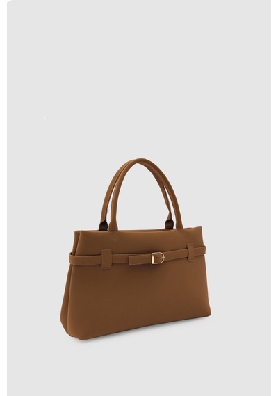 Shule Bags Mussel Süet Omuz Çantası Taba Taba