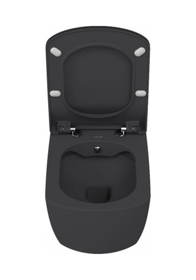 Creavit Elegant Rim-off Duroplast Yavaş Kapanan Klozet Kapaklı Mat Antrasit Set