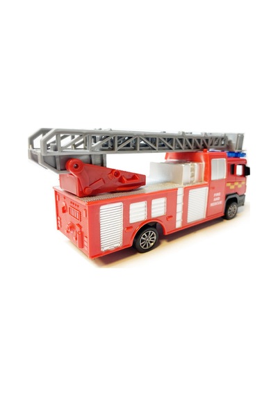 Vardem Die-cast 360 Döner Merdivenli İtfaiye Kamyonu - Metal Alaşım Çek-bırak Oyuncak