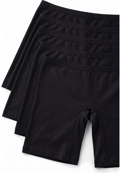 Öts Kız Çocuk 5 Li Pamuklu Boxer Pembe Uzun Premium Günlük Kullanım 8254-5 Siyah