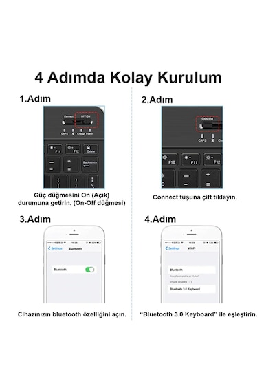 Microcase Honor Magicpad 4 12.3 İnch İle Uyumlu Türkçe Bluetooth Klavye+mouse+tablet Standı Beyaz Al5166 Diğer