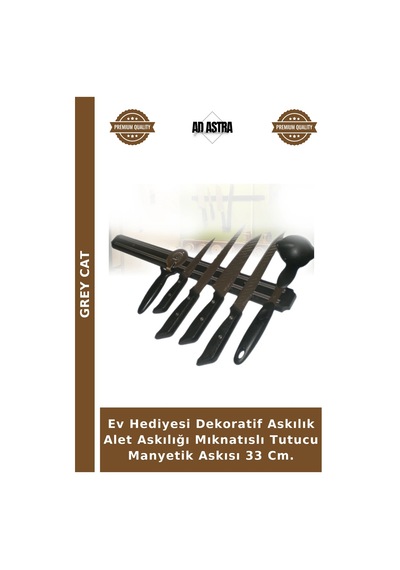 Ev Hediyesi Dekoratif Askılık Alet Askılığı Mıknatıslı Tutucu Manyetik Askısı 33 Cm. Çok Renkli