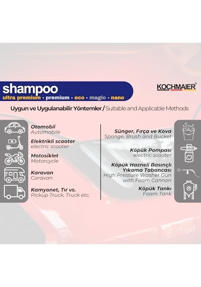 Nano Cilalı Oto Şampuanı 1:60 Konsantre Ph Nötr Seramik Kaplama Ve Ppf Uyumlu, Nano Teknoloji Lotus Etkisi, Kostiksiz Profesyonel Araç Yıkama Şampuanı 1 Litre
