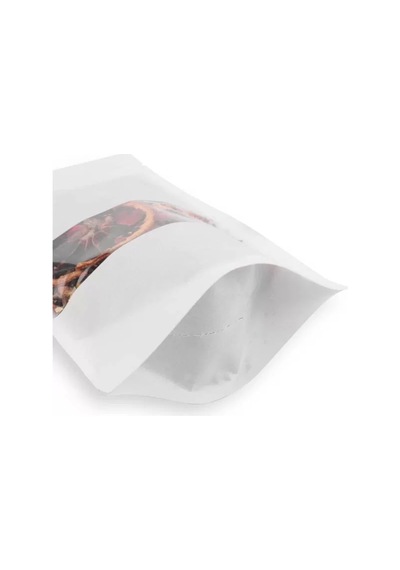 Beyaz Kraft Pencereli Doypack 11x18,5x7 Cm 50 Adet