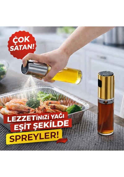 Yağ & Sos Sprey Şişesi 100 Ml Cam Gövdeli, Püskürtmeli, Çok Amaçlı Şeffaf Diğer