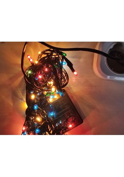 Yılbaşı Çam Ağacı Işığı Noel 8 Program Fişli