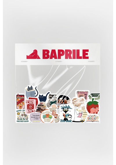 Kitap Temalı Sticker Paketi 20 Parça Bookish Kaliteli Su Geçirmez Laptop Termos Telefon Etiket Seti