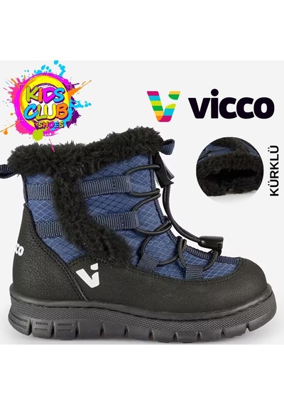 Vicco Nagoya Kürklü Ortopedik Çocuk Bot Lacivert