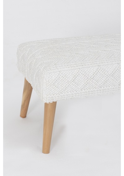 Bliss Krem Kabartma Dokulu Bench 42 X 91 X H 42 Cm 4283