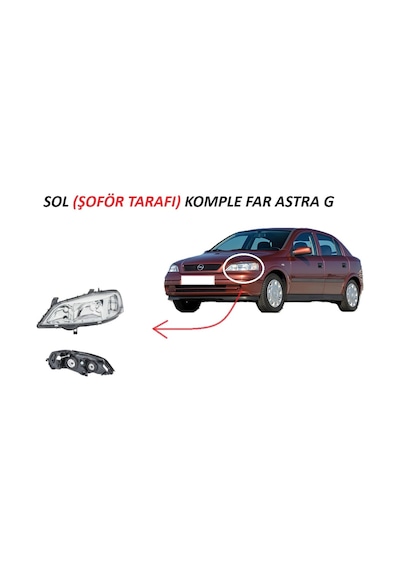 Opel Astra G Far Sol 98/04 Beyaz