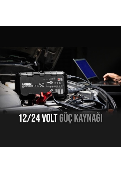 Noco Geniuspro50 6V - 12V - 24V 1000A Akıllı Akü Şarj ve Akü Bakım Desülfatörü